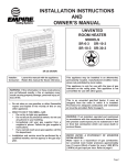 Empire SR-6-3 Owner`s manual
