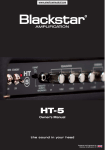 Blackstar HT-5S Owner`s manual