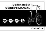 DAHON Bicycle Owner`s manual