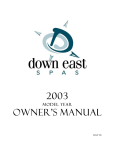 Master Spas Cape Cod Owner`s manual