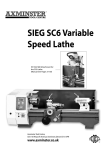 Axminster SIEG SC6 Instruction manual