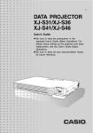 Casio XJ-S31 - XGA DLP Projector User`s guide