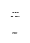 Citizen CLP-6401 User`s manual