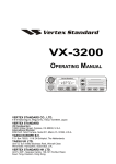 vx-3200 operating manual