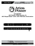 Atlas AP-S20RT Owner`s manual
