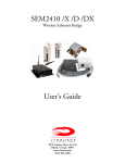 Cirronet SEM2410 User`s guide