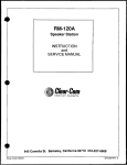 Clear-Com RM-120A Service manual