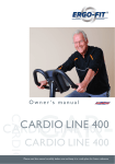 ERGO-FIT Cardio Line 400 Owner`s manual