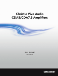 Christie Vive Audio CDA5 User manual