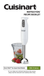 Cuisinart Two Speed Hand Blender CSB-75 Specifications