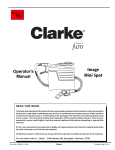 Clarke Alto115V Operator`s manual