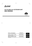 Mitsubishi Electric MXZ-8B48NA Installation manual