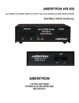 AMERITRON ALS-500M Instruction manual