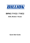 Billion BiPAC 710C2 User`s manual