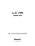 Directed Electronics 671XP Installation guide
