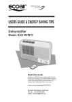 Ecoair ECO DCW10 User manual