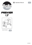 Belle Group Premier XT Operating instructions