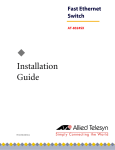 Allied Telesyn International Corp AT-8324SX Installation guide