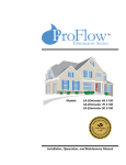 ProFlow Water softener Specifications