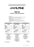Alpine PDX-V9 Owner`s manual