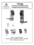 Alarm Lock Trilogy DL3000 Series Programming instructions