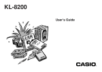 Casio KL-8200 User`s guide