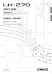 Casio LK-270 User`s guide