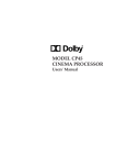 Dolby Laboratories CP45 Operating instructions