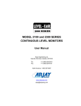 Alarm & Starter 2300 Series User manual