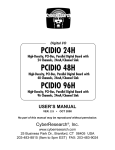 CyberResearch PCIDIO 96H User`s manual