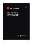 Motorola motoluxe mc User manual