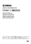 Yamaha REV500 Owner`s manual