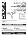 RIDGID R7121 Operator`s manual