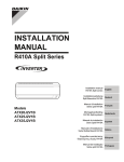 Daikin ATX25J2V1B Installation manual