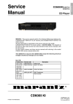 Marantz CD-110 Service manual