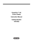 BIO RAD Powerpac Instruction manual