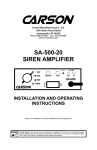 Carson SA-500-27 Operating instructions