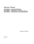 Signametrics Corporation SM4022 Operator`s manual