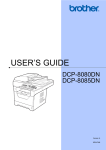 Brother DCP-8085DN User`s guide