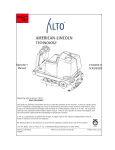 Clarke ALTO SPS-28 Operator`s manual