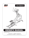 BH FITNESS XS1 Elliptical Owner`s manual