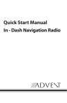 Audiovox In - Dash Navigation Radio Quick start manual