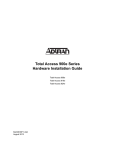 ADTRAN Total Access 916e Installation guide