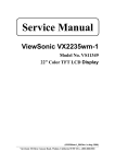 ViewSonic LCD Display VS11349 Service manual