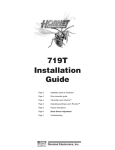 Directed Electronics 719T Installation guide