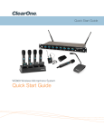 ClearOne WS800 Programming instructions