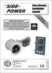 Side-Power SX80/185T Installation manual