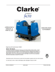 Clarke ENCORE MAX Operator`s manual