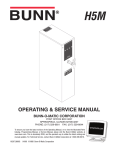 Bunn H5M Service manual