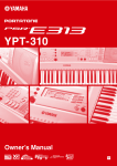 Yamaha YPT-310 Owner`s manual